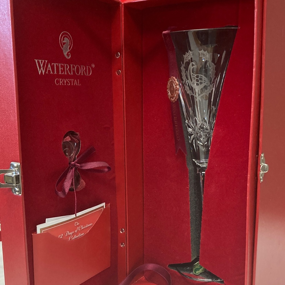 Waterford Crystal Six Geese A Laying Flute